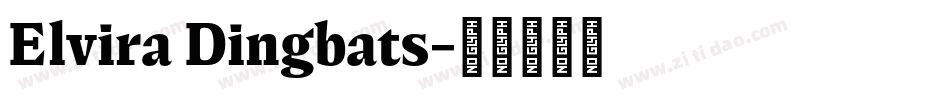 Elvira Dingbats字体转换
